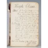 MANUSCRIPT. - COOKERY. [A hand-written book of recipes. N.p: circa 1880's.] 210pp. manuscript,