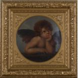 After Raphael - Cherubs (from the Sistine Madonna), a pair of late 18th/early 19th century tondo