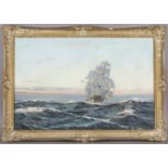 Henry Scott - 'Eventide' (Clipper in Full Sail), 20th century oil on canvas, signed recto, titled