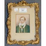 Circle of George Perfect Harding - 'Lord Darnley' (Miniature Half Length Portrait of a Gentleman),