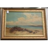 'L. Richards' [Daniel Sherrin] - Coastal Landscape, early 20th century oil on canvas, signed, 39.5cm