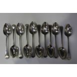 A set of six George III silver Old English pattern tablespoons, London 1803 by William Eley,