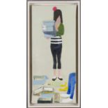 Charles Williams - 'Little Shoe Shop Girl', oil on canvas, signed, titled and dated 2012 verso, 45cm