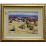 Ken Farrow - 'Out Oakey Way' (Australian Landscape View), late 20th/early 21st century oil on board,