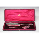 A George IV silver fish slice with pierced blade, London 1825 by William Knight II, length 31cm,