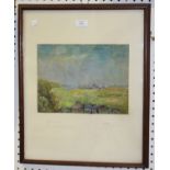 Walter Thomas - 'Rye Marshes', 20th century pastel, signed, titled and dated '33 recto, Pastel