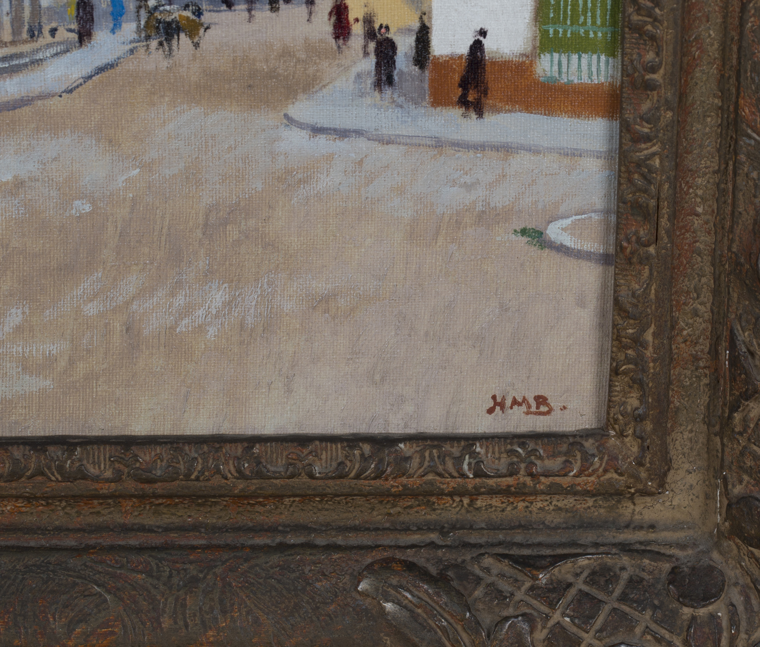 Henry Mayo Bateman - Malta Street Scene, 20th century oil on canvas, signed with initials, 44cm x - Image 3 of 4