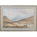 Peter de Wint - 'Crossing Barmouth Sands', 19th century watercolour, artist's name and titled to