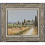 Marcel Dyf - 'Oliviers (Maussane, Provence)', 20th century oil on canvas, signed recto, titled Frost