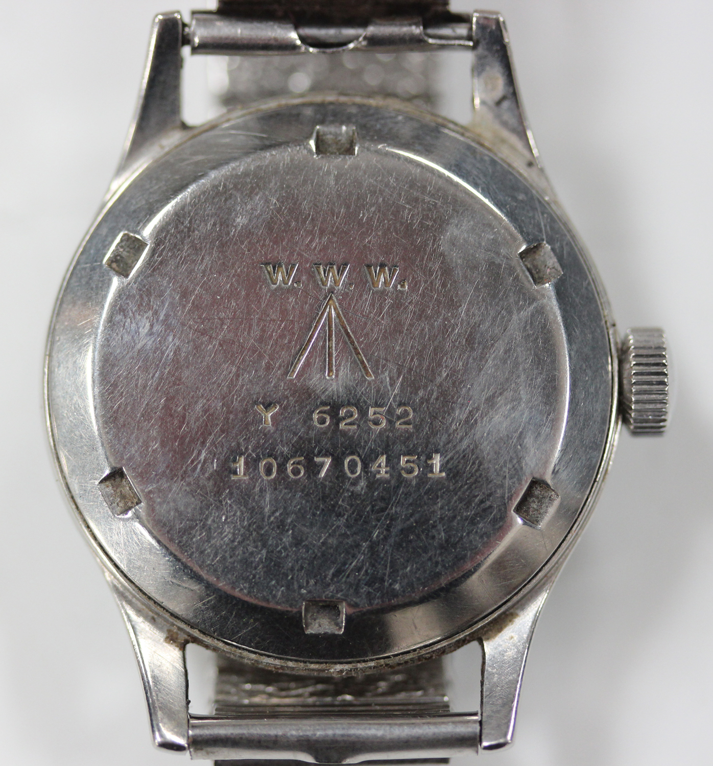 An Omega MoD issue steel cased gentleman's wristwatch, circa 1944, the signed jewelled movement - Image 3 of 5