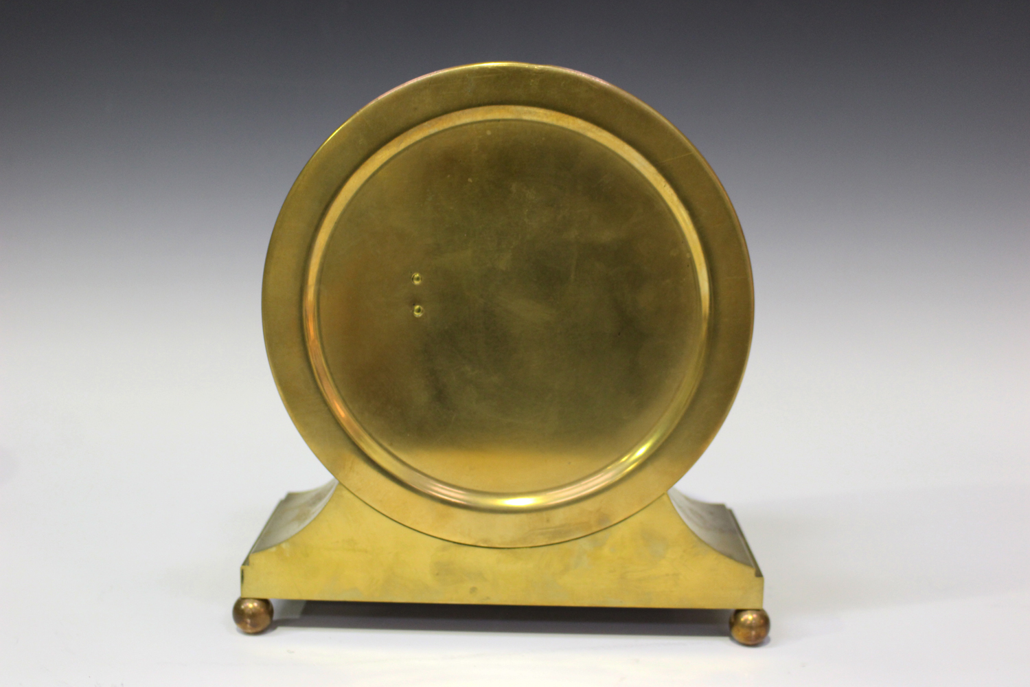 An early 20th century American bronze circular cased ship's clock mantel timepiece by Chelsea - Image 2 of 3