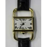 A Chopard 18ct gold cased lady's wristwatch, retailed by Kutchinsky, with signed jewelled