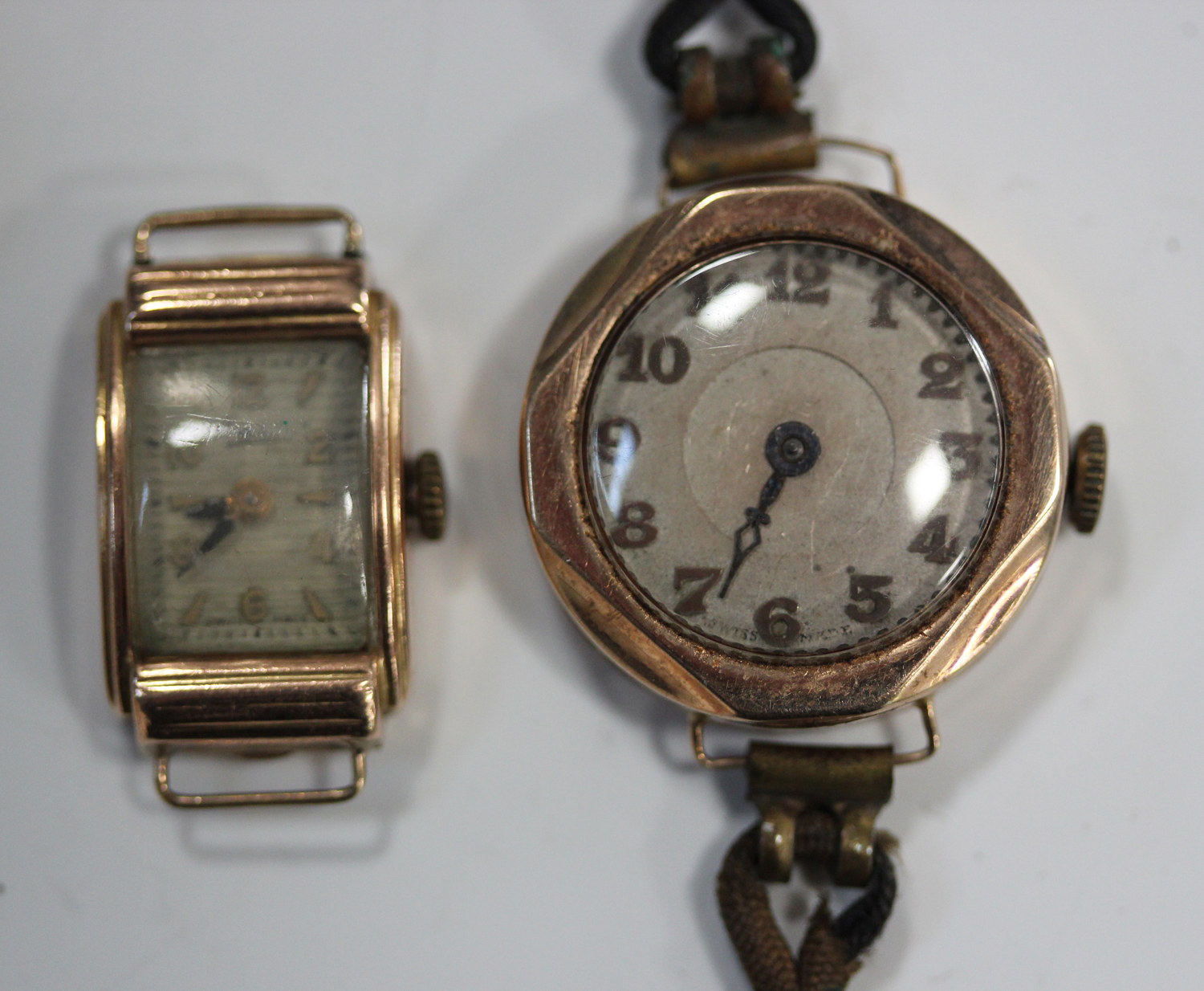 An Everite gold rectangular cased lady's wristwatch, the case interior detailed 'Marvin Watch Co - Image 9 of 9