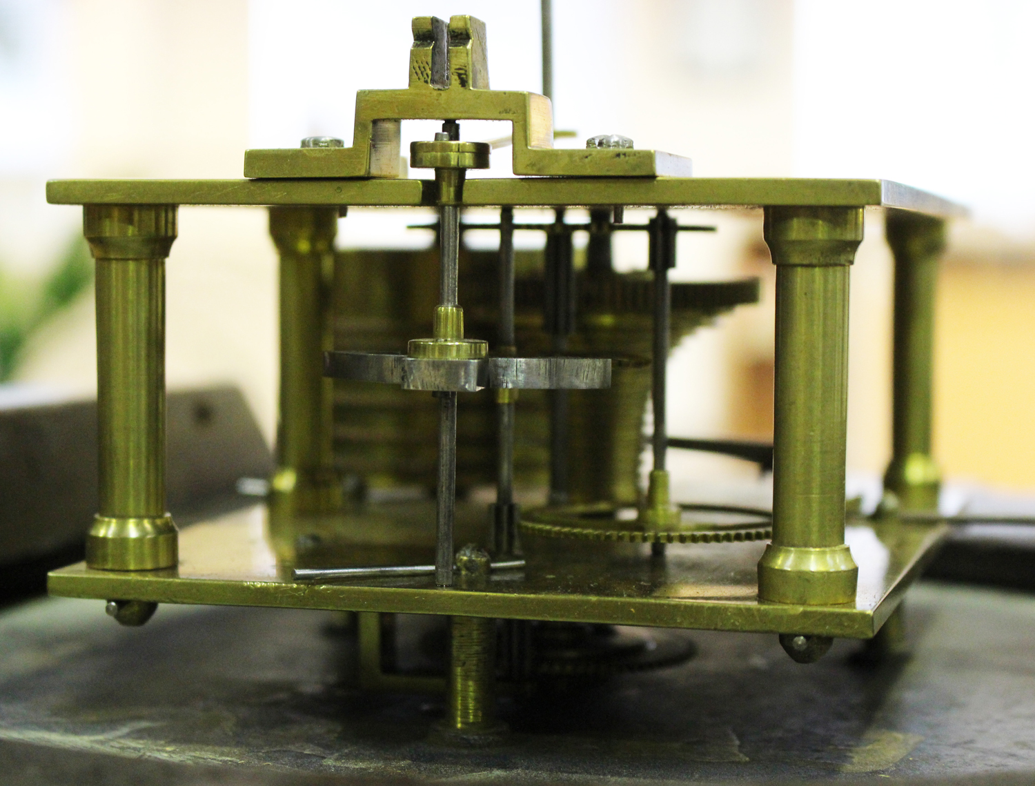 A Victorian mahogany cased circular wall timepiece with brass eight day single fusee movement, the - Image 6 of 10