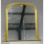 A modern Victorian style gilt painted overmantel mirror, 127cm x 127cm.Buyer’s Premium 29.4% (