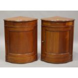 A pair of modern French cherry 'Grange' corner cabinets, height 85cm, width 67cm.Buyer’s Premium