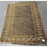 An Afshar rug, South-west Persia, early 20th century, the blue field with overall star motifs,