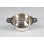 A George VI Liberty & Co 'Cymric' silver two-handled bowl, model number '5778', the hammered