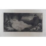 After Frederick Lord Leighton - Cymon and Iphigenia, a photogravure on silk, published by the Fine