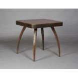 An early/mid-20th century mahogany and stained beech Halabala 'H259' spider table, the quarter-