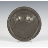 A Liberty & Co 'Tudric' pewter circular card tray, designed by Archibald Knox, model number '