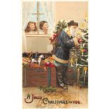 A collection of 15 Christmas greetings postcards, some featuring Father Christmas.Buyer’s Premium
