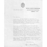 AUTOGRAPHS. A typed letter signed By Robert Baden Powell on Boy Scouts Association headed paper