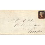 An August 1840 cover from Peterborough to London with 1d black stamp, plate 1b, 4 clear to large