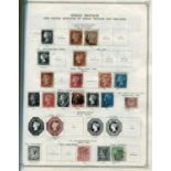 A group of six stamp albums, including two Ideal albums containing world stamps, including Great
