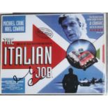 AUTOGRAPH. A digital photographic reproduction poster for the re-release of the Italian Job in 1999,