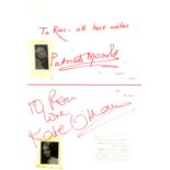 AUTOGRAPHS. A large collection of late 20th and early 21st century autographs, in approximately 73