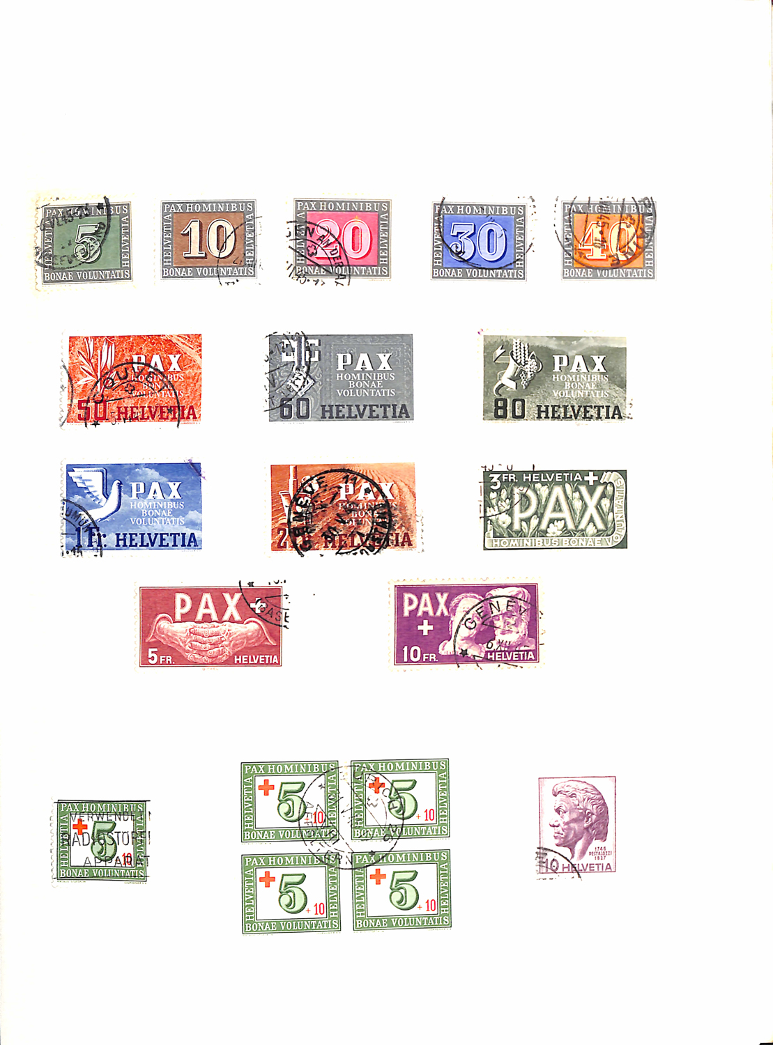 A collection of Switzerland stamps in an album, used from 1862 to 2000, including fine used 1945 War - Image 6 of 7