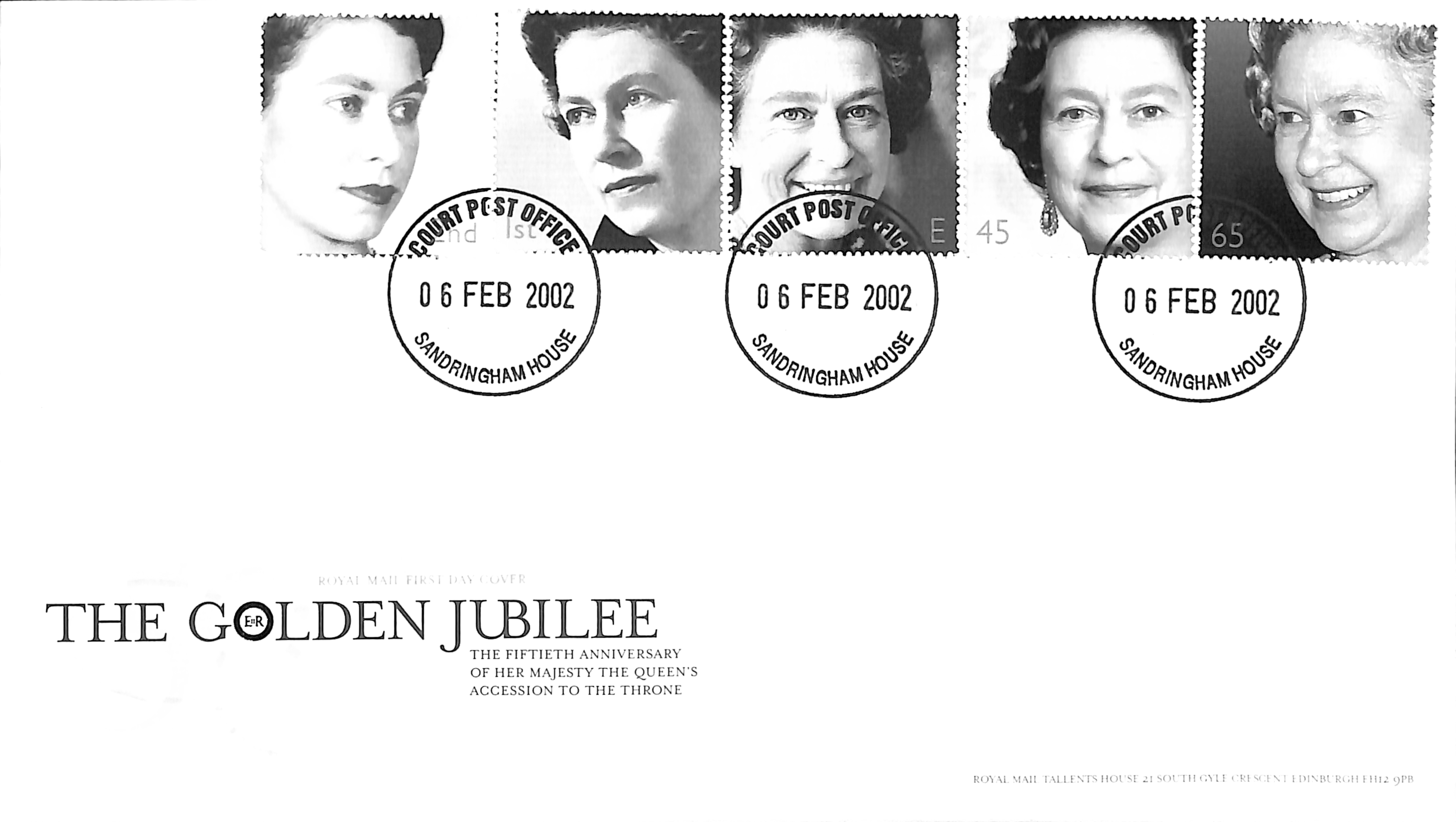 A Great Britain royalty group of five first day covers, including 1997 Golden Wedding set with