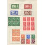 A stamp collection in various albums, loose album leaves and packets, including Great Britain 1d