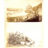 PHOTOGRAPHS. An album containing 62 albumen-print photographs, circa 1870-1890, mounted recto and
