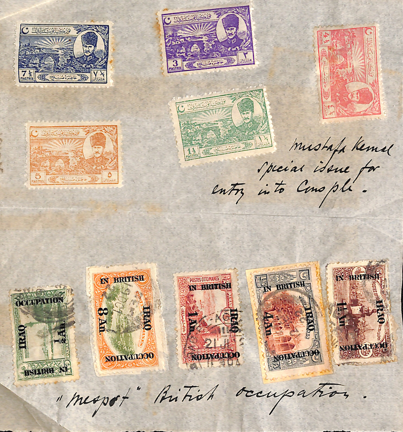 A collection of stamps in four albums and some loose, including Great Britain, Turkey 1920s,