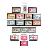 A collection of British Commonwealth Queen Elizabeth II stamps, 1953-1970 in five New Age albums,
