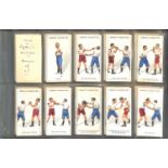 A large collection of cigarette and trade cards, the majority sport related including a set of 25