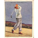 A collection of cigarette cards, including a part-set of 21 (of 25) Players large-size 'Golf', 19