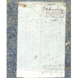 MANUSCRIPT. A hand-written journal written by a British Captain, P.S. Forlouy, during his travels to
