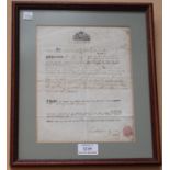 ARREST WARRANT. An arrest warrant dated 1834 to apprehend George Mallalieu of Sunnyside, Lancashire,