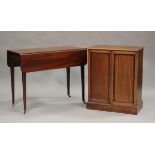 A late George III mahogany Pembroke table with boxwood line inlaid decoration, fitted with a