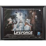 A colour printed film poster for 'Lifeforce', 1985, British Quad, 72cm x 95cm, later mounted and