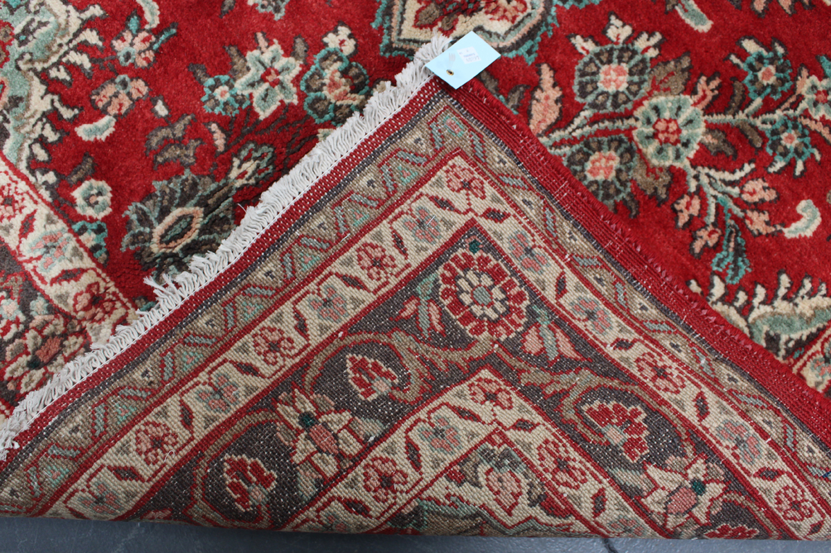 A Jozan rug, North-west Persia, mid/late 20th century, the red field with an ivory medallion - Image 2 of 3