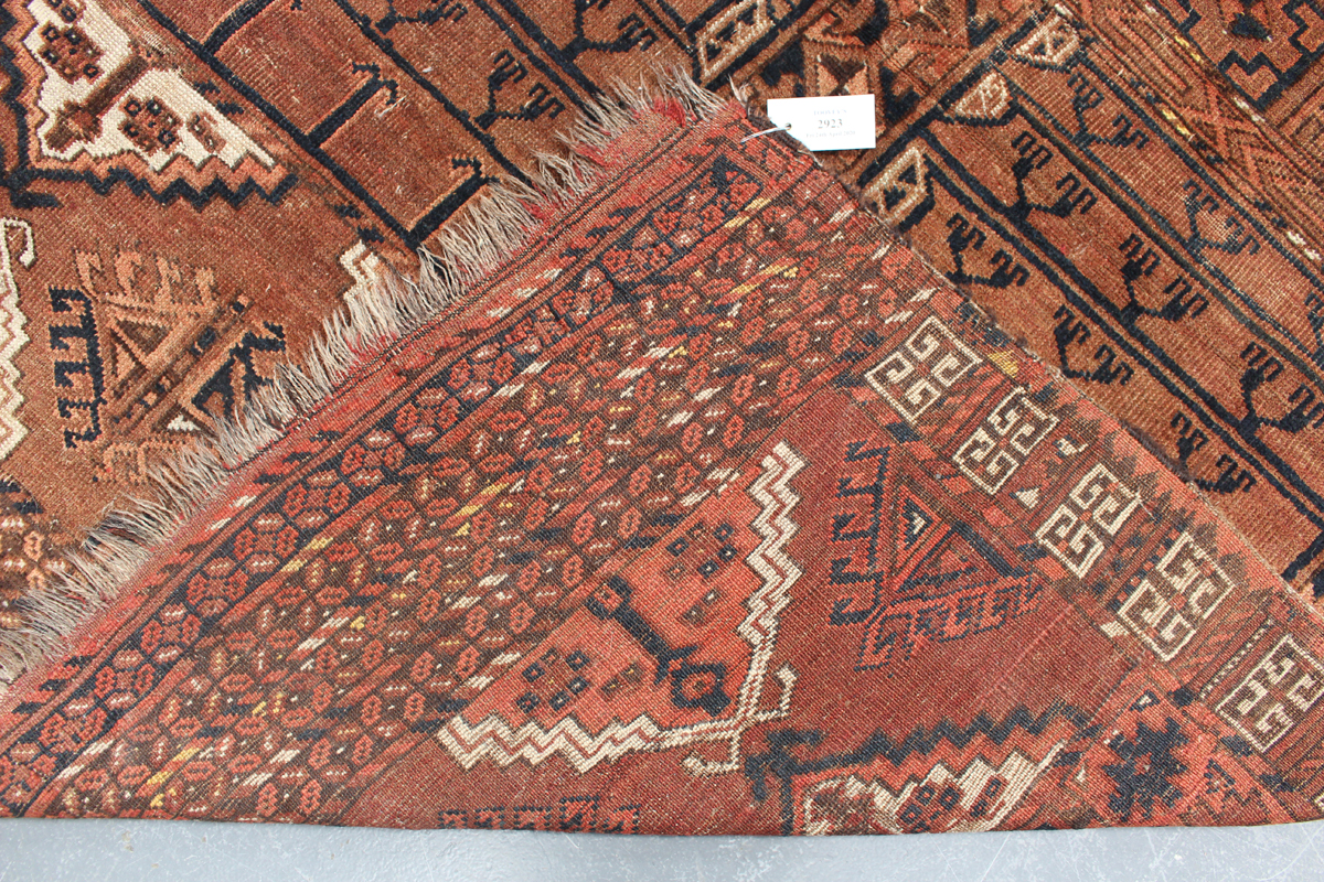 An Ersari ensi, South Turkestan, early 20th century, the faded claret field with four compartments - Image 2 of 5