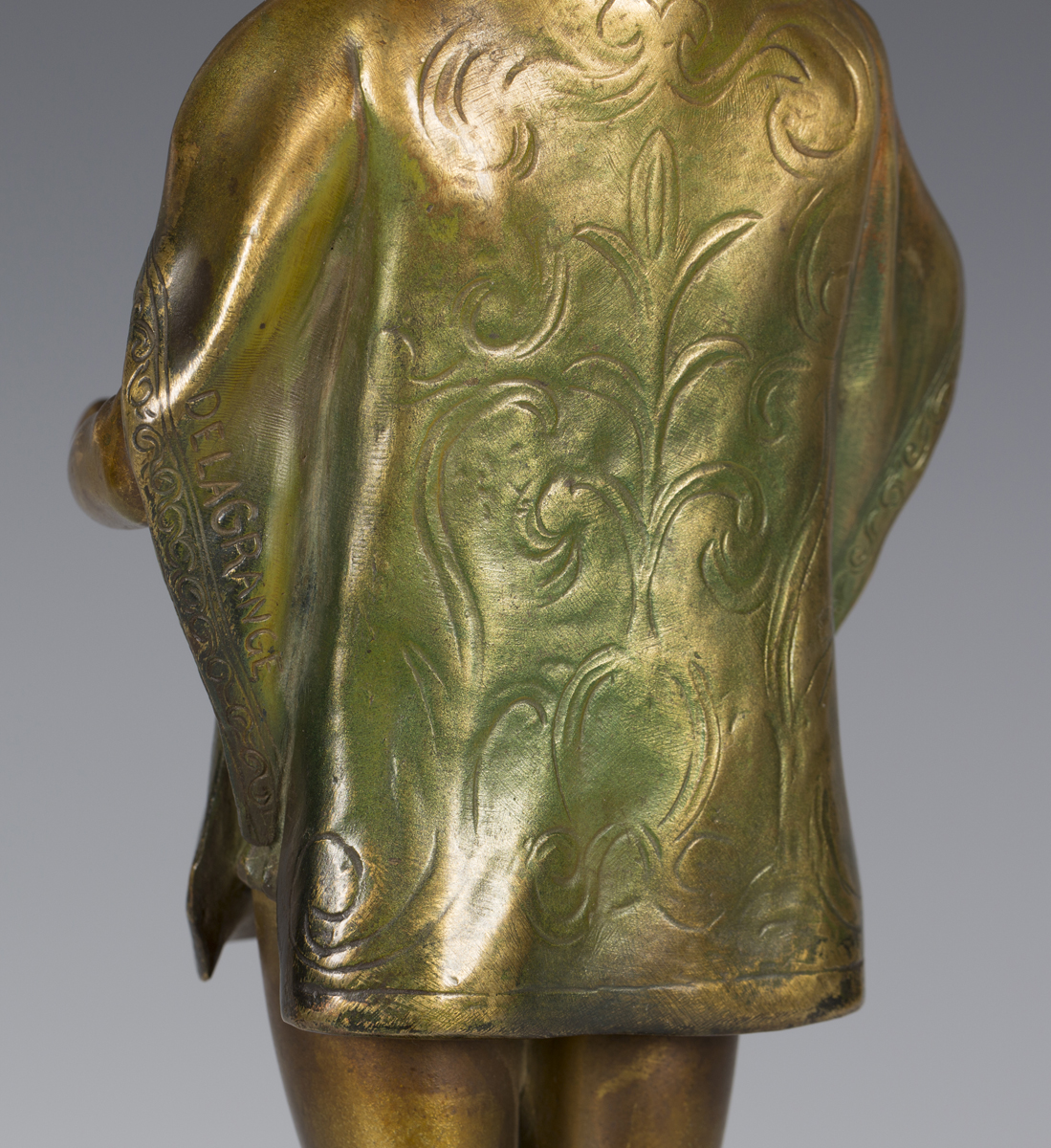 Léon Noël Delagrange - an early 20th century French coloured cast bronze and carved ivory figure - Image 2 of 3