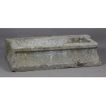 A 19th century French carved limestone rectangular planter of neoclassical form, designed to be