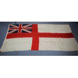 A group of five 20th century British ensigns and signal flags, including United Kingdom, kilo and