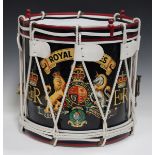 An early 20th century military drum by Besson & Co, 198 Euston Road, London 1915, later detailed