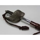 An 1897 pattern officer's dress sword by Samuel Brothers Ltd Outfitters, London, with dumbbell-